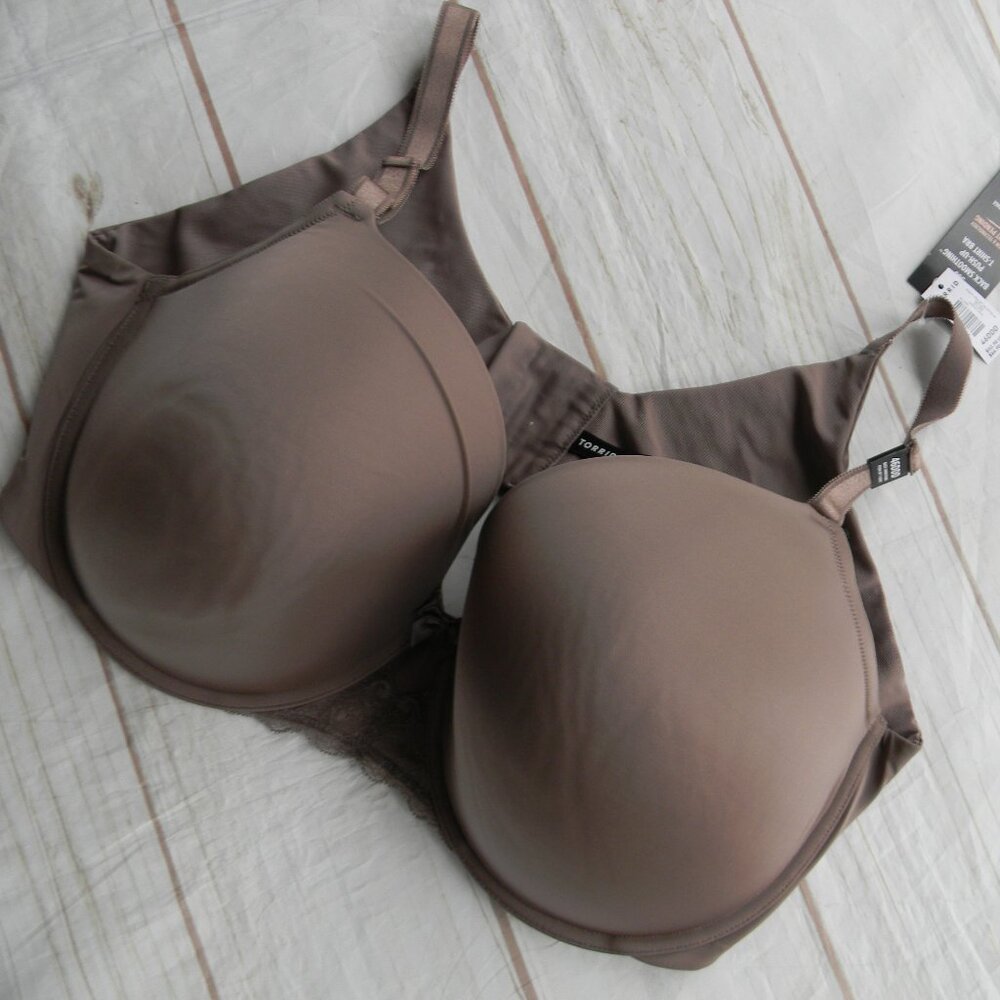 NWT TORRID CURVE MOCHA LIGHTLY PUSH UP T-SHIRT BRA SZ 46DDD